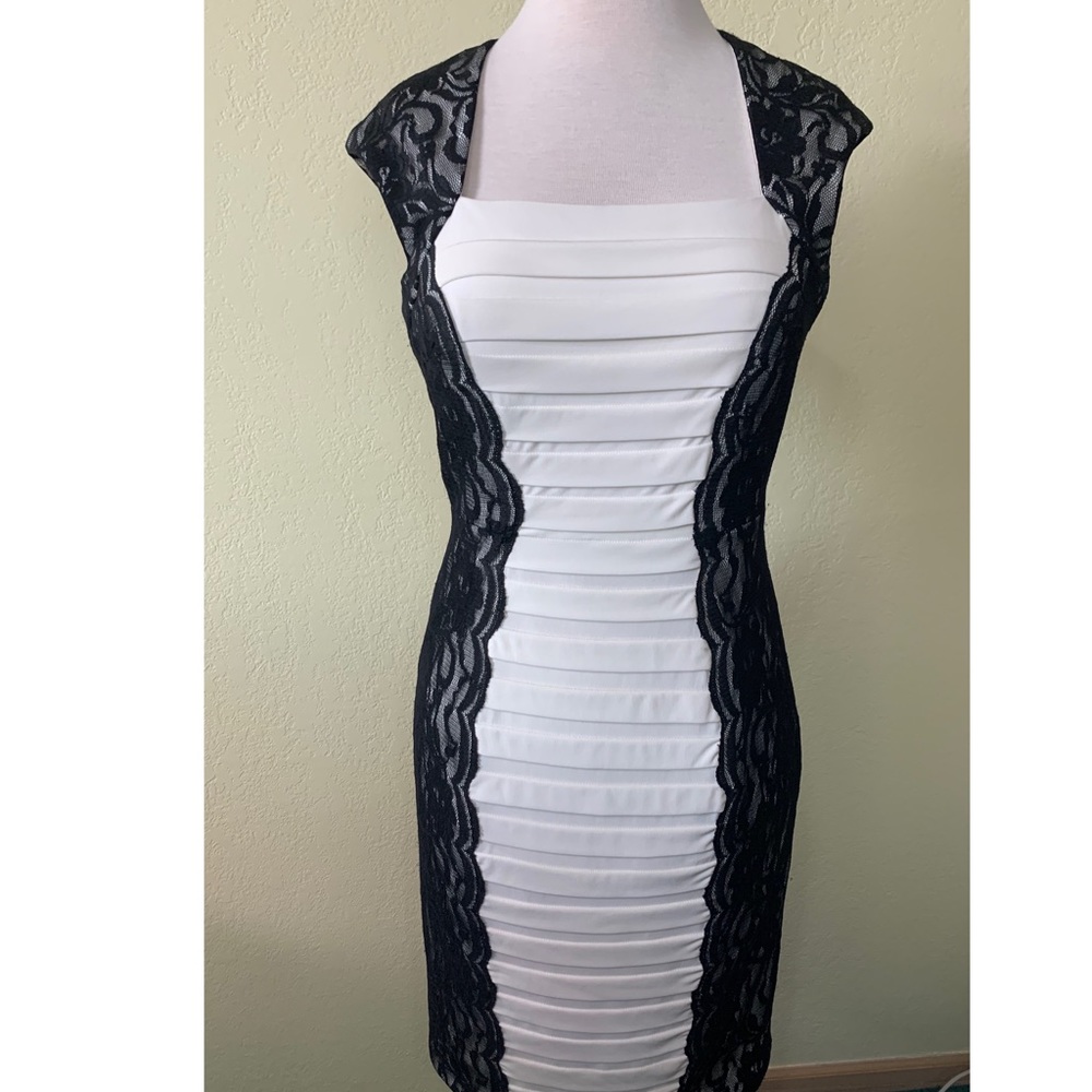 JAX satin and lace dress NWOT Sz 4
